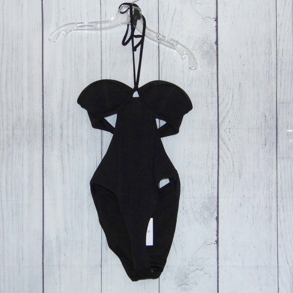 Forever 21 NWT Cutout Underwire One-Piece Swimsuit Size Medium - Picture 5 of 7